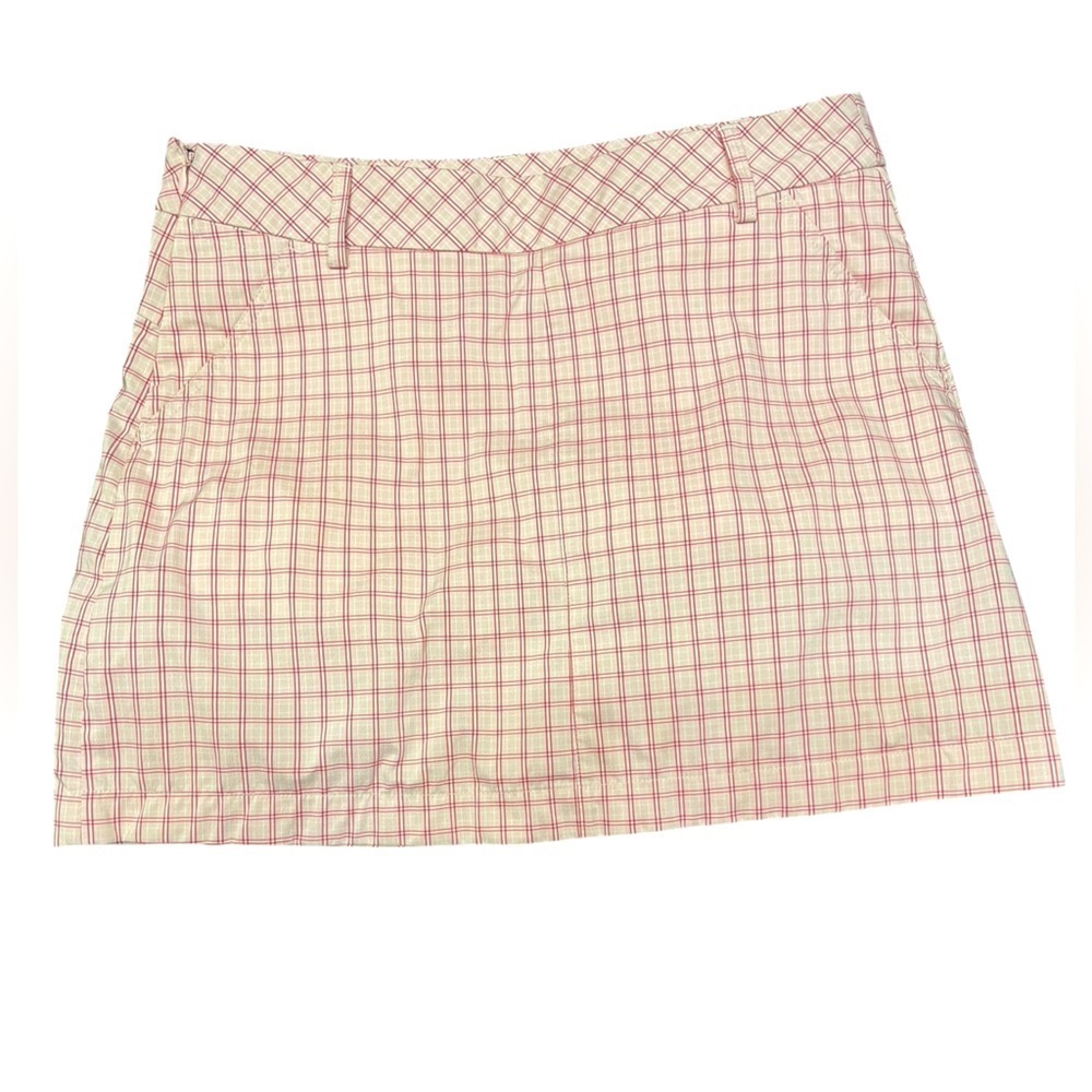 🩷⛳️🎾PUMA Pink Checkered Golf Tennis Skirt w/ lining size 10.  MINT condition!